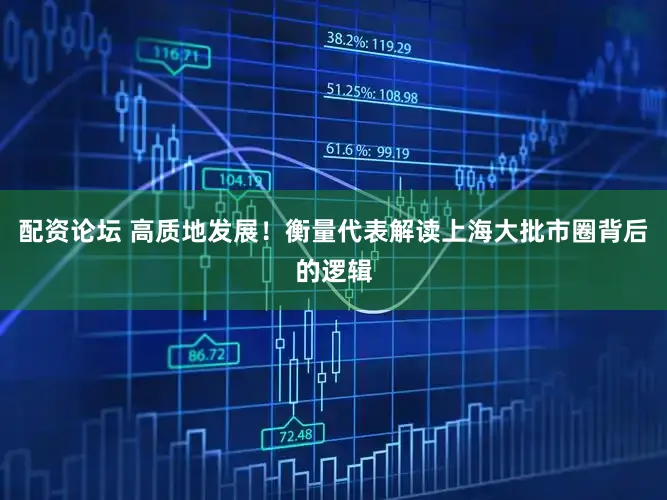 配资论坛 高质地发展！衡量代表解读上海大批市圈背后的逻辑